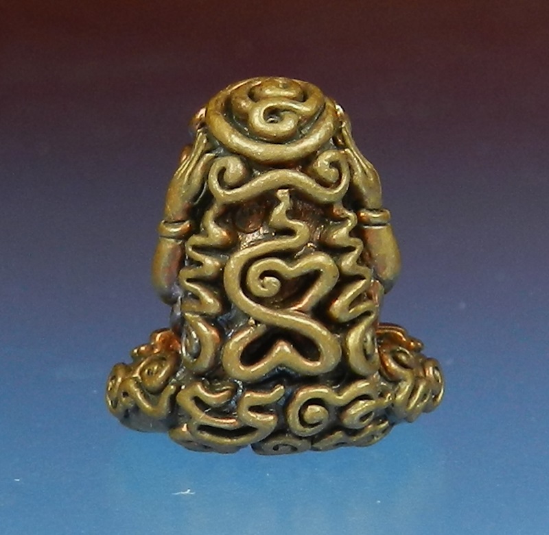 พระปิดตามหาอุตตโม ไตรมาส 53 หลวงพ่อสาคร เนื้อทองแดงผสมชนวน พิมพ์กลาง เลขสวย 4101 สภาพสวย