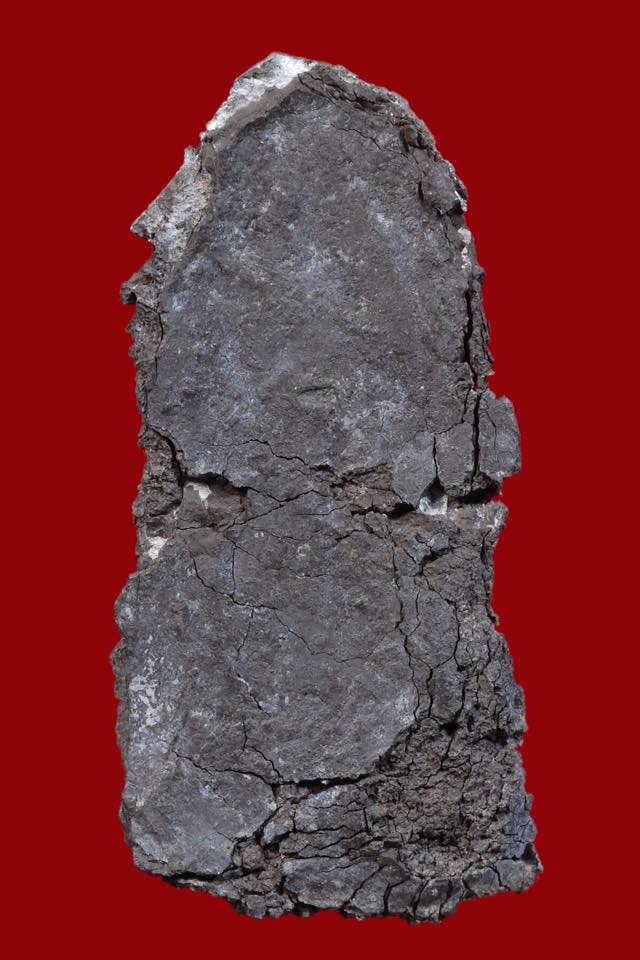 พระร่วงนั่ง ชินเงิน พิมพ์เม็ดบัว กรุวัดราชบูรณะ แผงตัดเดี่ยว