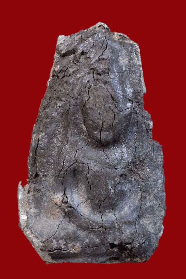 พระร่วงนั่ง ชินเงิน กรุวัดราชบูรณะ แผงตัดเดี่ยว