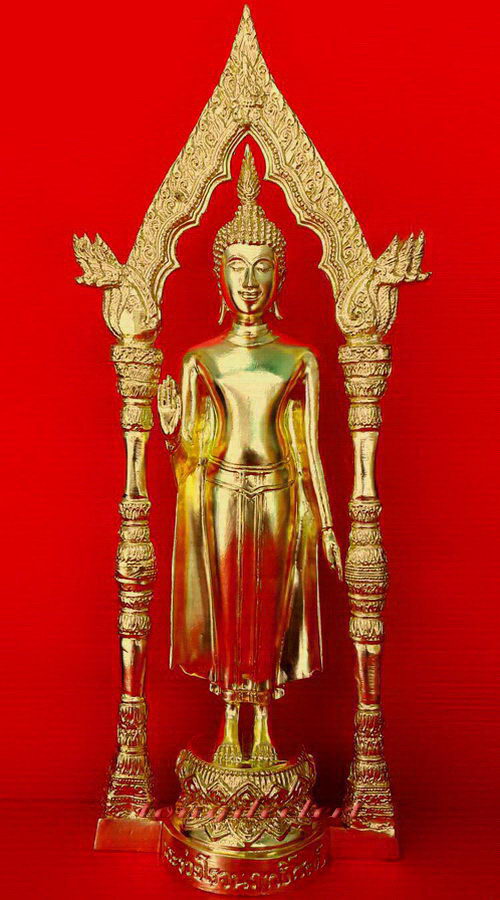 พระบูชาพระร่วงโรจนฤทธิ์ วัดพระปฐมเจดีย์ รุ่นเจ้าทรัพย์ มีซุ้มปิดทองสวยมากค่ะ