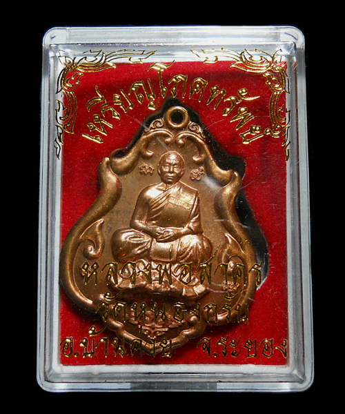 เหรียญโภคทรัพย์ (ขี่เต่า) หลวงพ่อสาคร วัดหนองกรับ ปี ๒๕๕๒ เนื้อทองแดง พร้อมกล่อง 7074