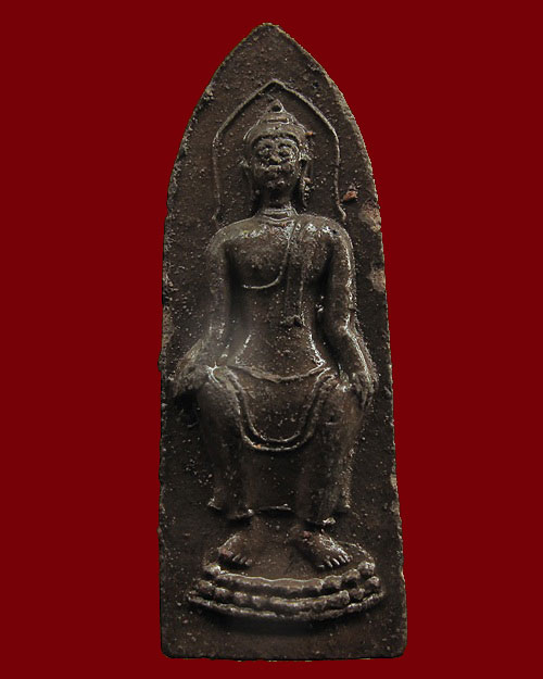 พระพุทธประจำวัน เนื้อดินเก้าบัง " หลวงปู่คำพันธ์ วัดธาตุมหาชัย " นครพนม ปี 2533 สุดยอดของดี หายาก