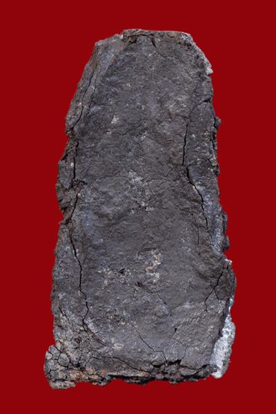 พระร่วงนั่ง ชินเงิน พิมพ์เม็ดบัว กรุวัดราชบูรณะ แผงตัดเดี่ยว