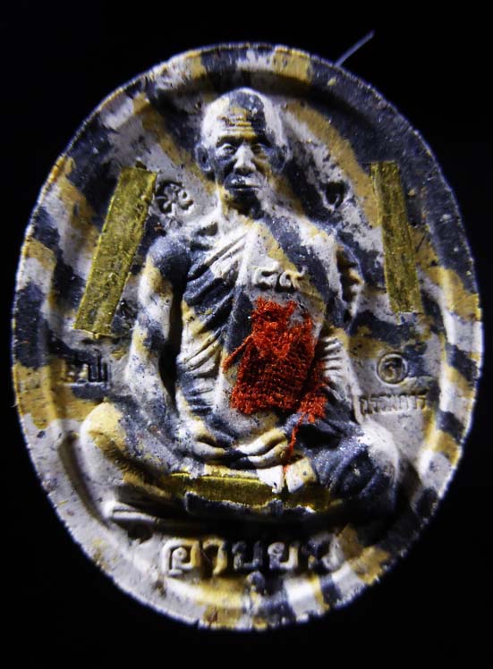 พระผงอายุยืน ลายเสือมหาอำนาจ ตระกรุตทองคำ 9 ดอก (เบอร์ 1) หลวงปู่เหลือง ฉันทาคโม จ.บุรีรัมย์