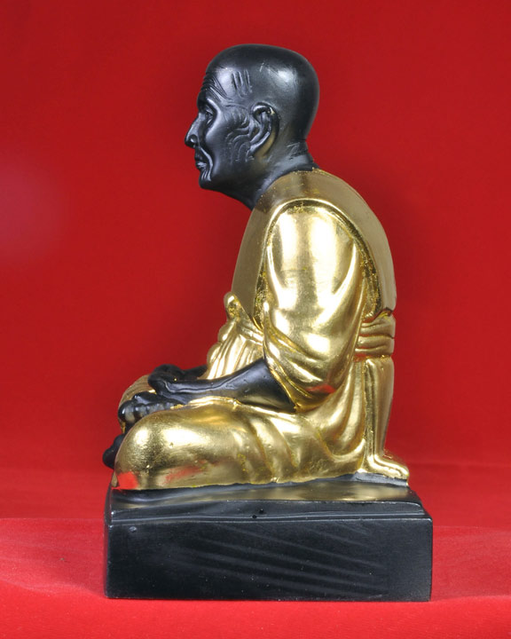 พระบูชาหลวงพ่อทวด วัดช้างให้ หน้าตัก 3นิ้วครึ่ง รมดำปิดทอง ปี2559