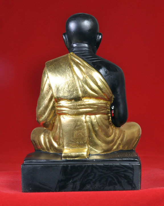 พระบูชาหลวงพ่อทวด วัดช้างให้ หน้าตัก 3นิ้วครึ่ง รมดำปิดทอง ปี2559