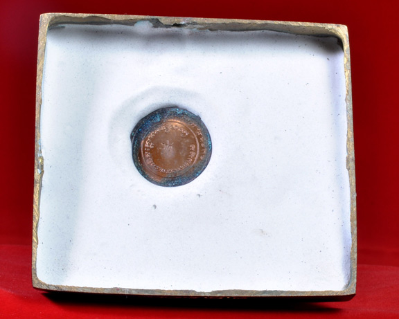 พระบูชาหลวงพ่อทวด วัดช้างให้ หน้าตัก 3นิ้วครึ่ง รมดำปิดทอง ปี2559