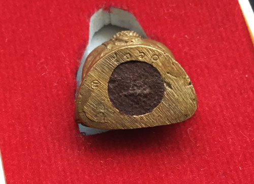 พระสังกัจจายน์รับทรัพย์ ไตรมาส 54 หลวงพ่อสาคร เนื้อสำริดก้นอุดผง หมายเลข 5260 พร้อมกล่อง