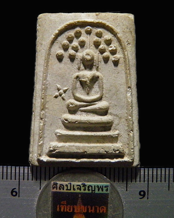 พระสมเด็จปรกโพธิ์ เจ้าคุณเที่ยง วัดระฆังฯ กรุงเทพฯ พิมพ์ข้างดาวซึ่งเป็นเอกลักษณ์พระสมเด็จที่ท่านจัดส