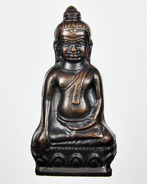 พระหูยาน (ปืนแตก) จ.ป.ร. รุ่น100 ปี วัดราชบพิธ กทม. เนื้อทอง แดงรมดำ ปี2513