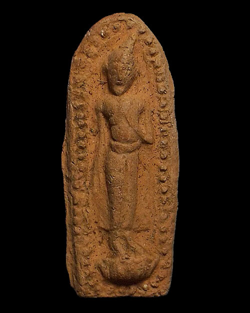 พระปางลีลาข้างเม็ด เนื้อดิน หลวงพ่อกวย วัดโฆษิตาราม จ.ชัยนาท