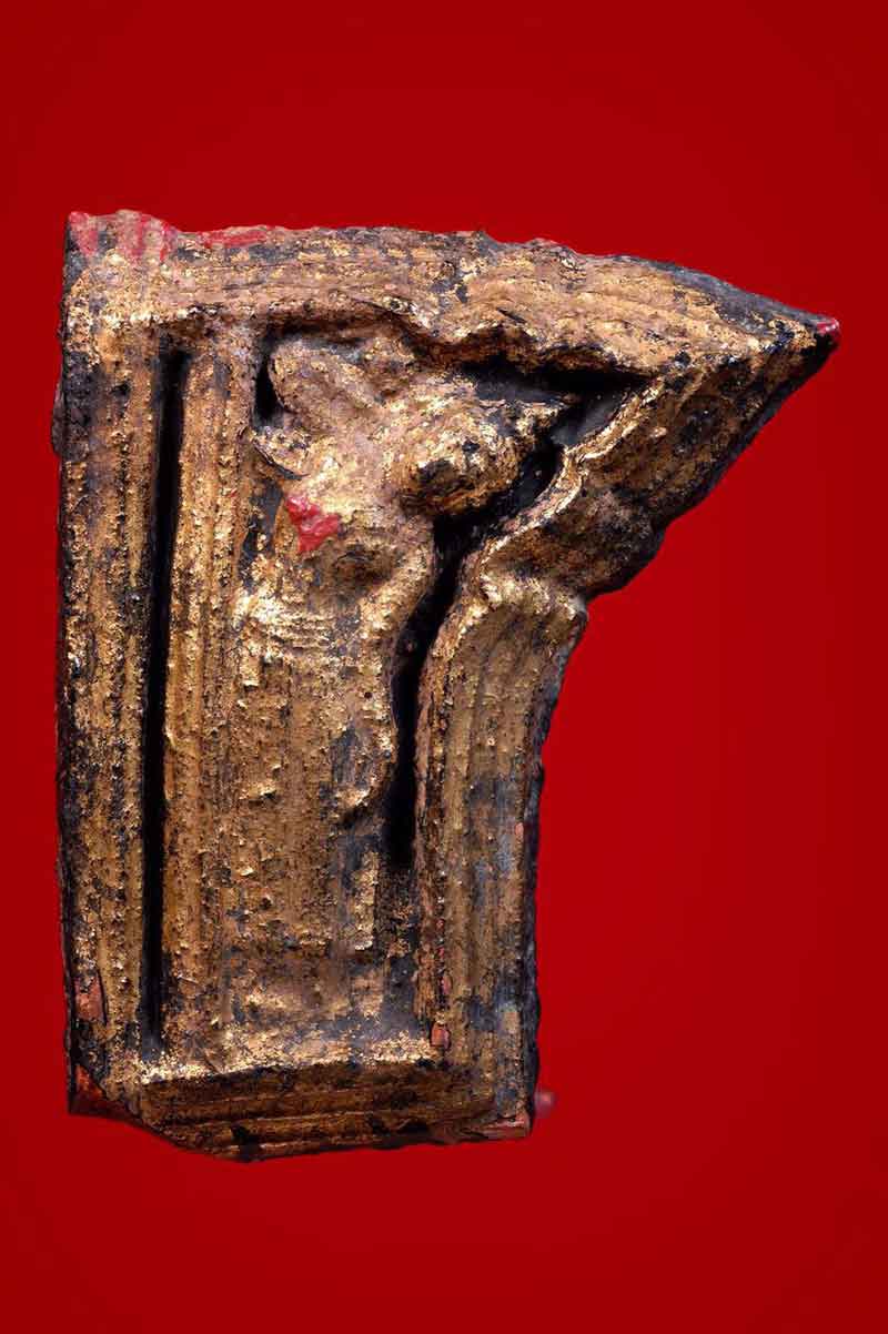 พระโคนสมอ พิมพ์ไสยาส ลงรักปิดทองเดิม สภาพสวย มีลงรักทาชาติแดง 