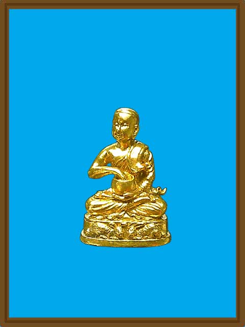 ***พระสีวลีจกบาตรลอยองค์ รุ่น "ไหว้ครู ๒๕๕๔" เนื้อทองฝาบาตร ครูบากฤษณะ อินทวัณโณ ***