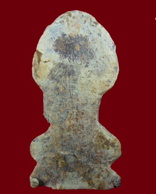 พระพิมพ์ปรกโพธิ์ เชียงแสน เนื้อตะกั่วสนิมแดง