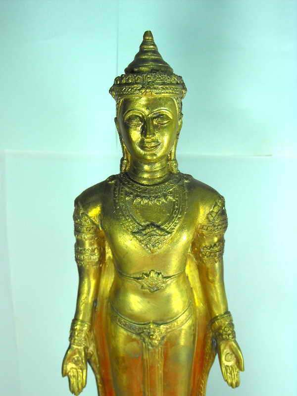 พระบูชาพิมพิ์เปิดโลก วัดพระปฐมเจดีย์"รุ่นปี38"เนื้อทองเหลือง สูง13.5นิ้ว