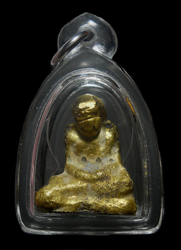 รูปหล่อโบราณหลวงพ่อเขียน รุ่นห่อเตี๊ยะ ปี2499 เนื้อทองผสม ผิวเดิมดูง่าย..รับประกันแท้ตามกฏ