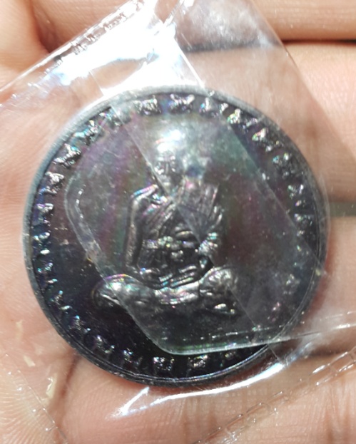 หลวงปู่ทิม วัดพระขาว เหรียญกลมใหญ่ ปลาตะเพียน หลังแม่โภสพ เนื้อทองแดง