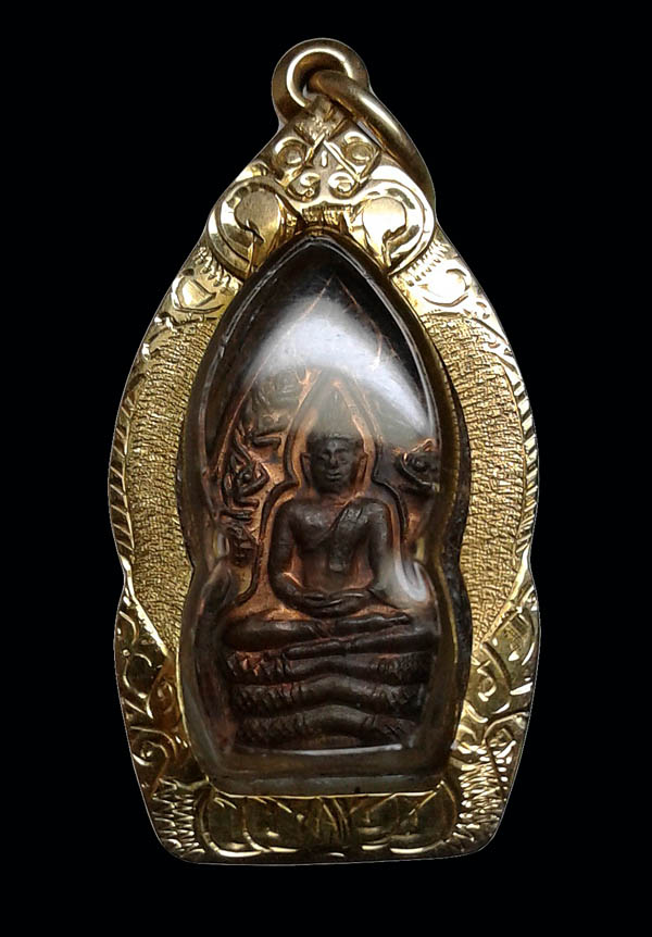 พระนาคปรกเสาร์ห้าบูชาครู เนื้อทองแดงพิมพ์นิยมหน้าใหญ่ (บล็อกทองคำ)สภาพแดงเดิมๆ