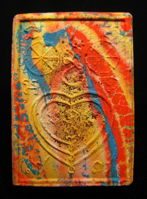 พระเนื้อผงหลวงปู่หมุน ฐิตสีโล รุ่น เพชรพญาธร เนื้อเบญจรงค์ฝังพลอย สร้างปี ๒๕๔๓ ออกที่วัดซับลำใย (10)