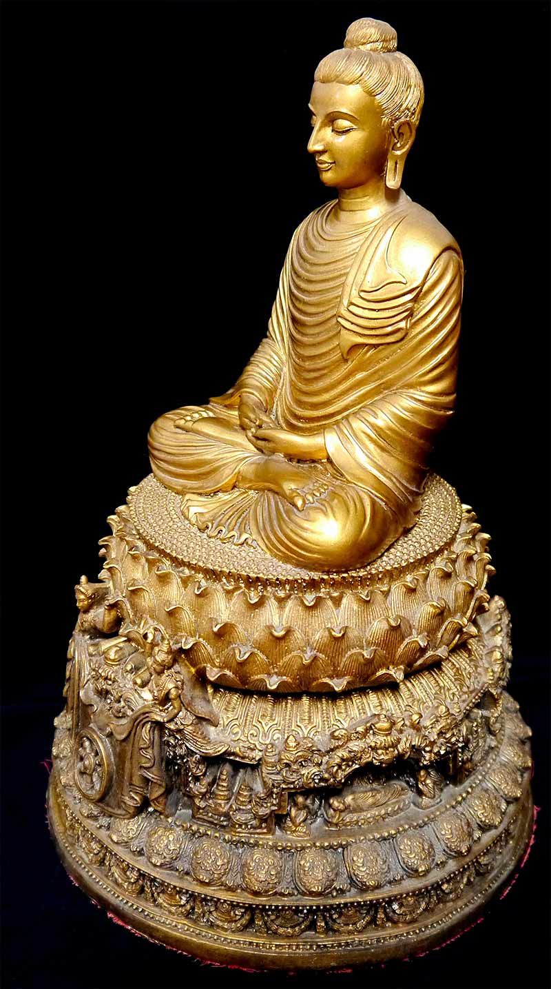 พระพุทธชัยมงคล ฐานสี่แดนพุทธภูมิ ศูนย์รวมเสียงชาวพุทธจัดสร้าง ปี ๒๕๓๒ เนื้อเรซิ่น 