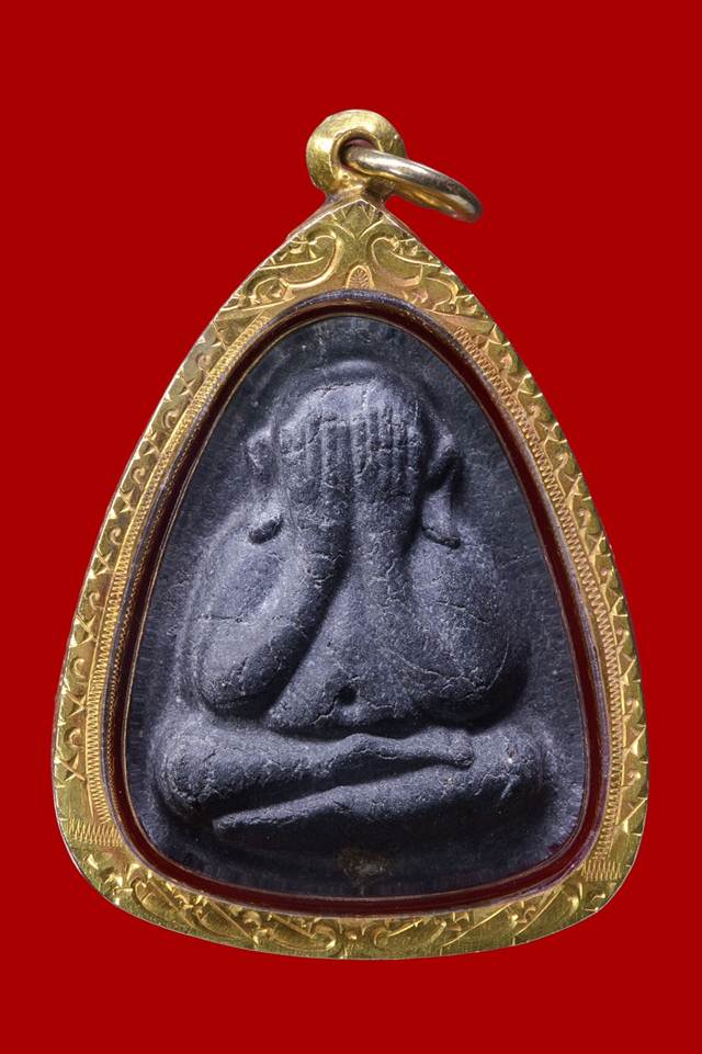 พระปิดตาปลดหนี้หลังยันต์นะหลวงปู่โต๊ะ วัดประดู่ฉิมพลี กทม.เนื้อผงใบลาน 