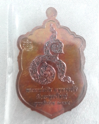 เหรียญเสมา หลวงพ่อสินหลังเลข9 เนื้อทองแดง พร้อมกล่อง