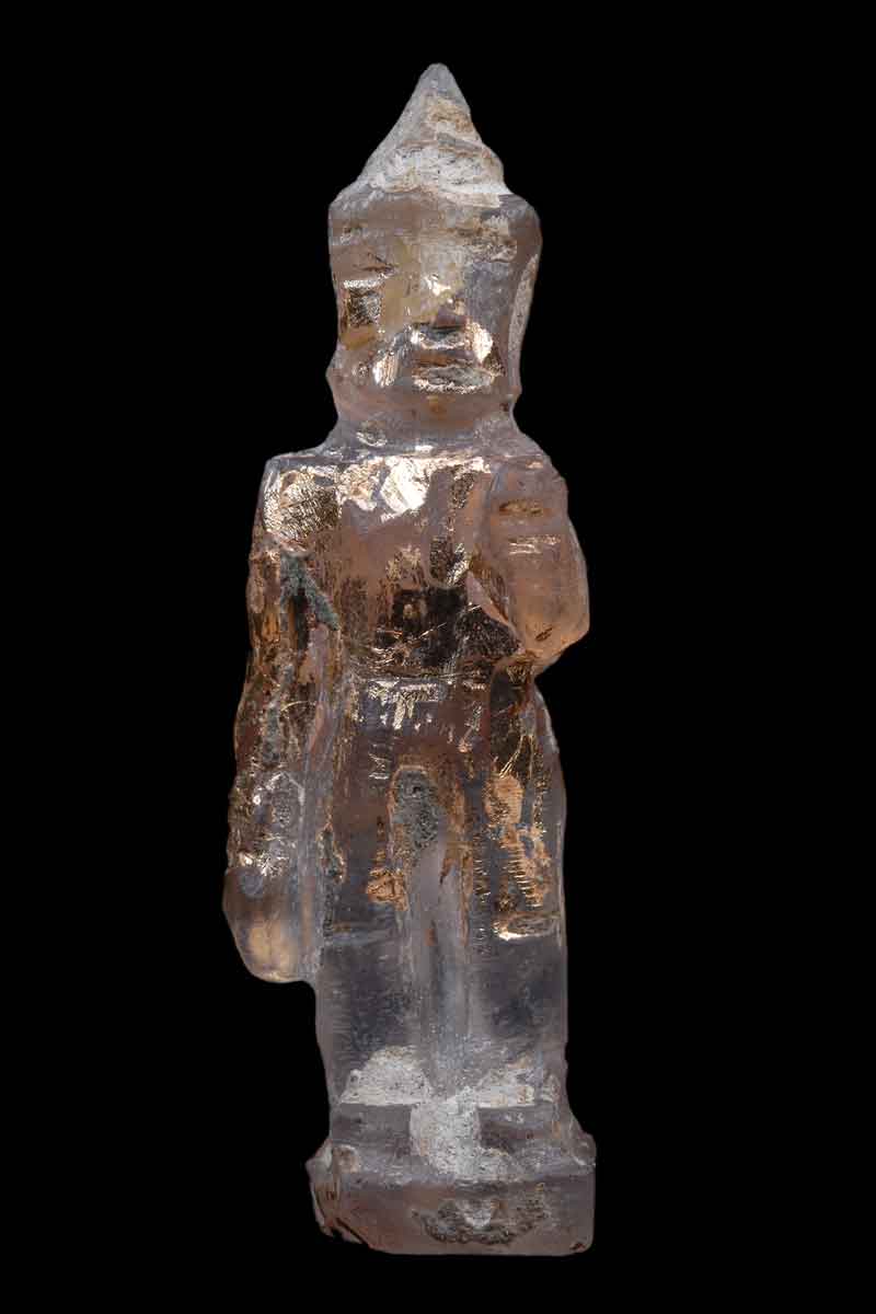 พระร่วงยืน ประทานพร เนื้อแก้วจุยเจีย สีขาว กรุฮอด จ.เชียงใหม่