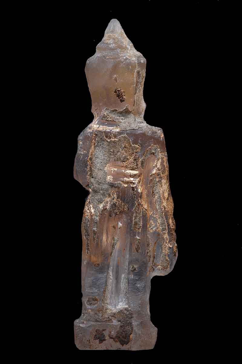 พระร่วงยืน ประทานพร เนื้อแก้วจุยเจีย สีขาว กรุฮอด จ.เชียงใหม่