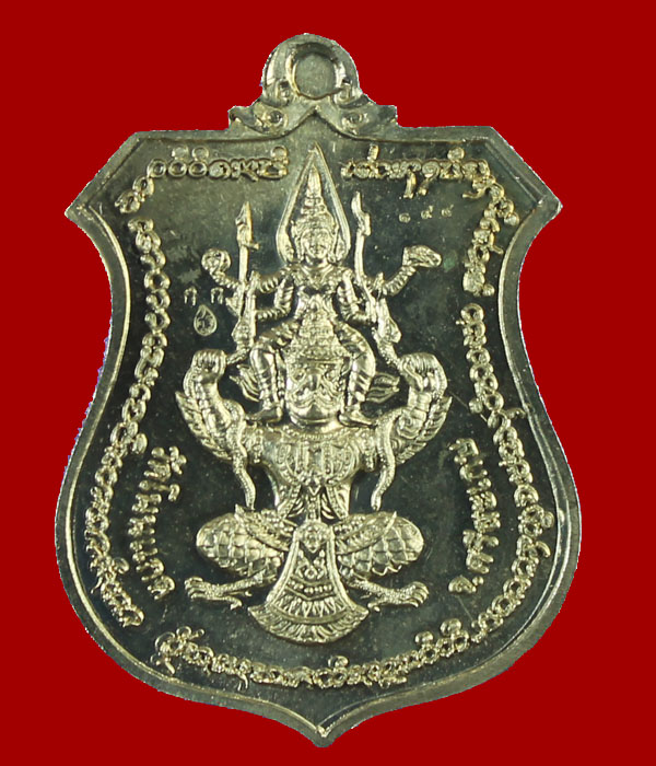เหรียญโล่กันภัยหลังนารายณ์ทรงครุฑหลวงปู่เกลี้ยง