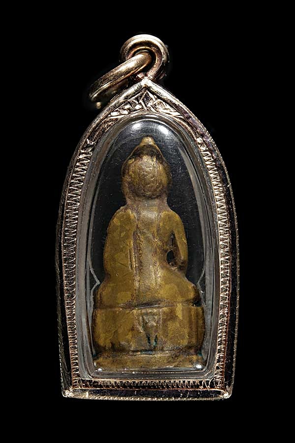 พระกริ่งวัดมหาธาตุ จ.เพชรบุรี (พระกริ่ง ร.๙) ในหลวงเสด็จ ปี ๒๕๐๘ (เลี่ยมนาคเก่า)