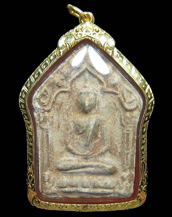 ขุนแผนพรายกุมาร พิมพ์ใหญ่ ซุ้มขาด ตะกรุดคู่ เลี่ยมทองกันน้ำพร้อมบูชา