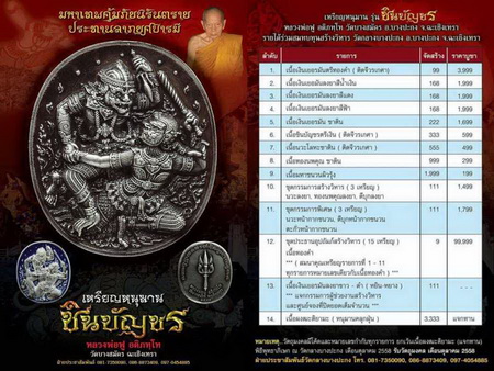 เหรียญหนุมาน รุ่นชินบัญชร หลวงพ่อฟู วัดบางสมัคร ฉะเชิงเทรา ปี58เลข27เนื้อเงินเยอรมันลงยาฟ้า+กล่องกำม