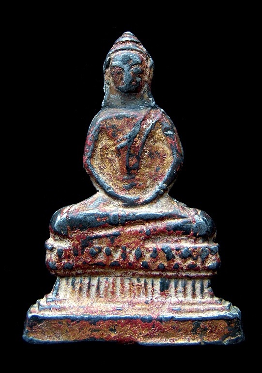 พระเชียงแสนเดี่ยว พิมพ์หายาก ชาดทองเดิมๆ  น่าศึกษาและสะสม