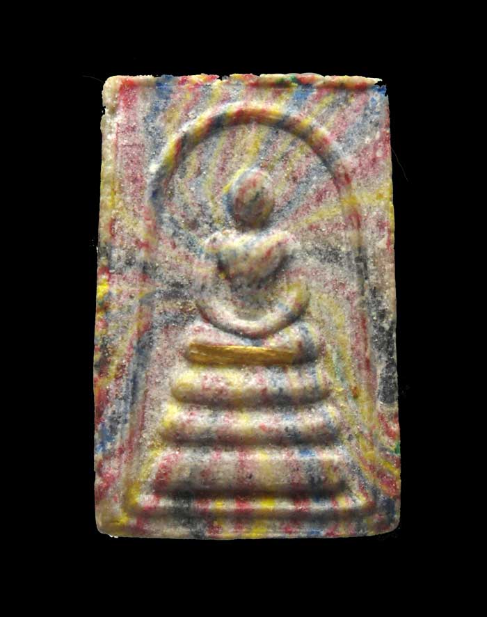 พระสมเด็จเนื้อผงลาย พิมพ์คะแนน หลวงพ่อแพ วัดพิกุลทอง จังหวัดสิงห์บุรี