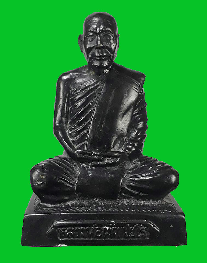 1 ใน 1000 / พระบูชารูปเหมือนหน้าตัก 3 นิ้ว หลวงพ่อตัด วัดชายนา จ.เพชรบุรี ปี2551 เนื้อทองเหลืองรมดำ 