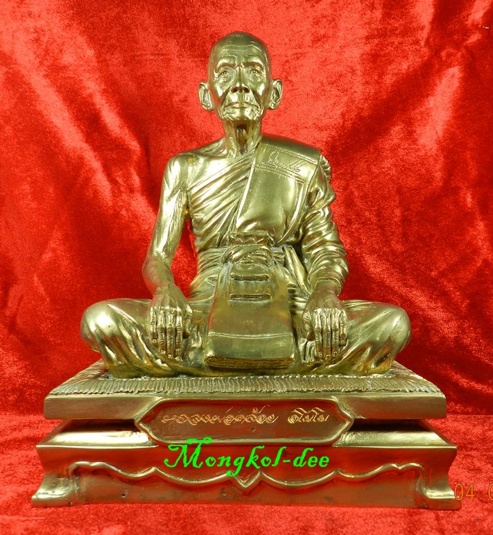 รูปหล่อหลวงพ่อคล้อย อโนโม ขนาดบูชาหน้าตัก 7 นิ้ว เนื้อทองผสม หล่อนำฤกษ์ วัดภูเขาทอง ปี55#65
