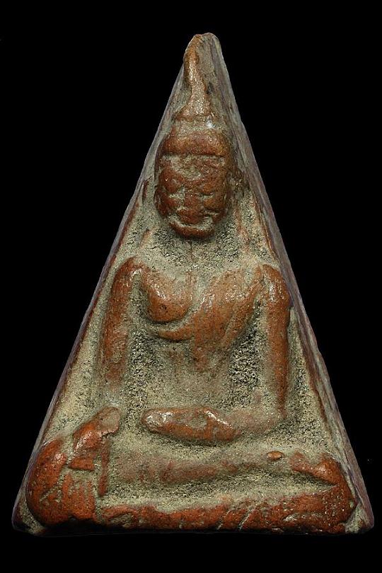 พระนางพญาเนื้อดิน พิมพ์มีหน้ามีตา หลวงปู่โต๊ะ วัดประดู่ฉิมพลี ปี 2472 สวยมาก