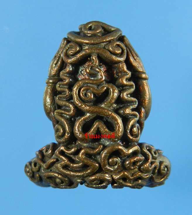 พระปิดตาอุตตโม ไตรมาส 53 หลวงพ่่อสาคร เนื้อทองแดงผสมชนวน พิมพ์ใหญ่ No.1974 !พิเศษมีเข็ม 2 เล่ม 