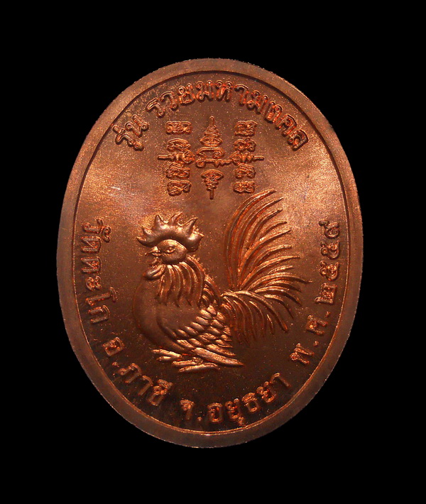 เหรียญหลวงพ่อรวย วัดตะโก อยุธยา รวยมหามงคล ปี ๕๙ เนื้อทอง ตอกโค๊ด พร้อมกล่อง (4)