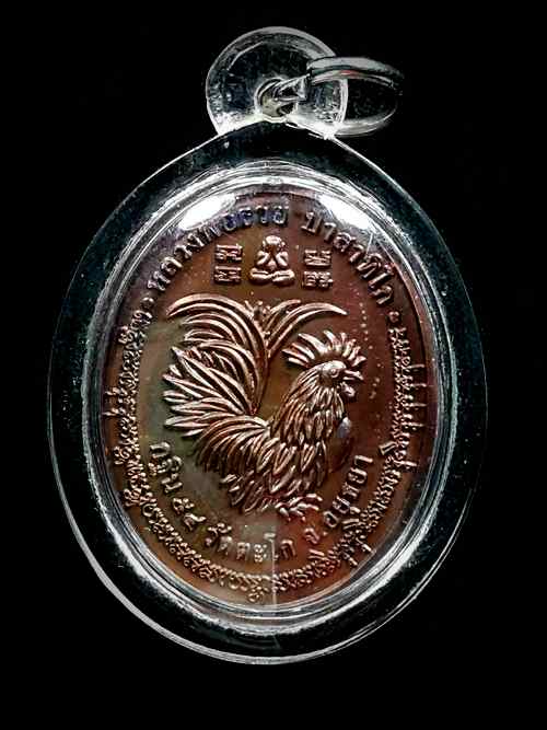 เหรียญหน้าใหญ่ หลวงพ่อรวย วัดตะโก แจกกฐินปี54 เนื้อทองแดง พร้อมเลี่ยมสวย