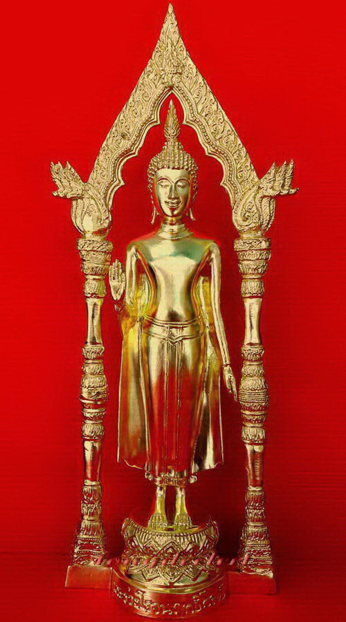 พระบูชาพระร่วงโรจนฤทธิ์ วัดพระปฐมเจดีย์ รุ่นเจ้าทรัพย์ มีซุ้มปิดทองสวยมากค่ะ