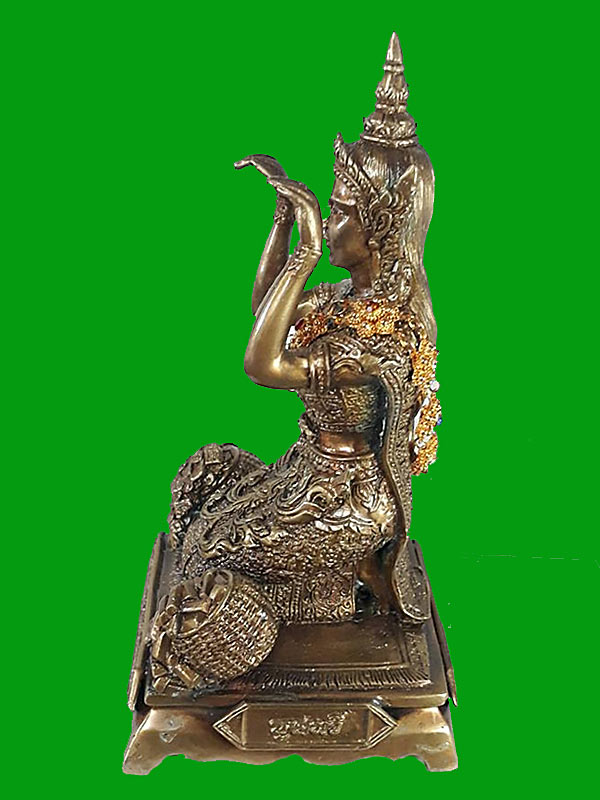 แม่นางกวัก(นางโกย) ขนาดหน้าตัก 4.5 นิ้ว พระอธิการใจ วัดพระยาญาติ จ.สมุทรสงคราม ปี2558
