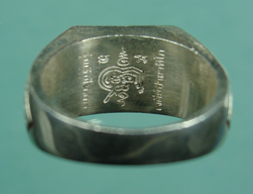 แหวนเงินลงยา size66 รุ่นเงินไหลมา หลวงพ่อรวย วัดตะโก จ.อยุธยา