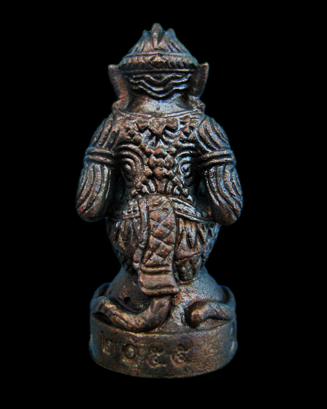 หนุมานมหาปราบไพรี หลวงปู่บัว ถามโก วัดศรีบุรพาราม จ.ตราด เนื้อทองแดงผสมสัมริด ก้นอุดผงผสมสีผึ้ง