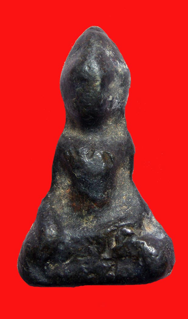 พระท่ากระดานน้อย กรุศาลเจ้า จ.ราชบุรี เนื้อชินตะกั่วสนิมแดง