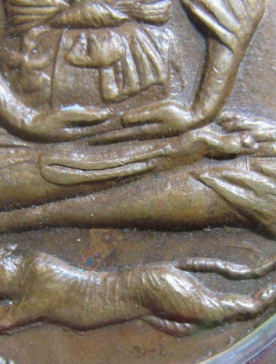 เหรียญหลวงพ่อเปิ่น พิมพ์นิยมหางตรง ปี21เนื้อทองแดง วัดบางพระ จ.นครปฐม สภาพพอใช้