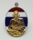 เหรียญหลวงปู่แสน รุ่นเจ้าสัวแสนล้าน เนื้ออัลปาก้าหน้าทองคำ ลงยาธงชาติ