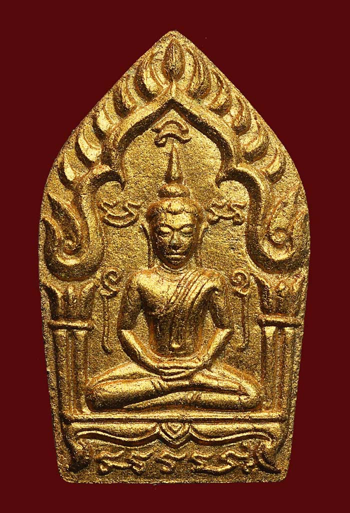 พระขุนแผนผงพรายกุมาร พิมพ์ใหญ่ เนื้อว่านดอกทอง รุ่นพรายทอง  3390