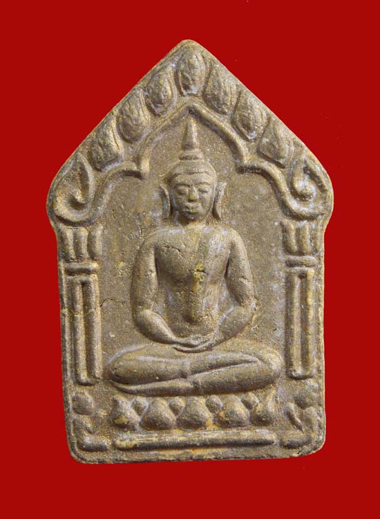 พระขุนแผน ปี46 หลวงพ่อสาคร พิมพ์ใหญ่เนื้อเหลืองตะกรุดทองแดงคู่สภาพสวย