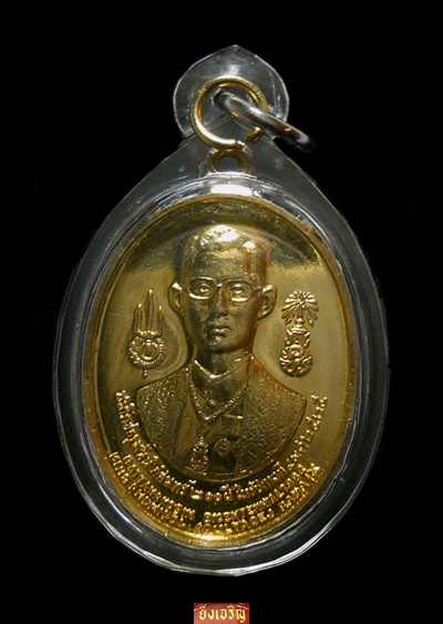 เหรียญ ร.๙ หลัง ๘ รัชกาล สมโภชกรุงรัตนโกสินทร์ ๒๐๐ปี ปี ๒๕๒๕ กะหลั่ยทอง